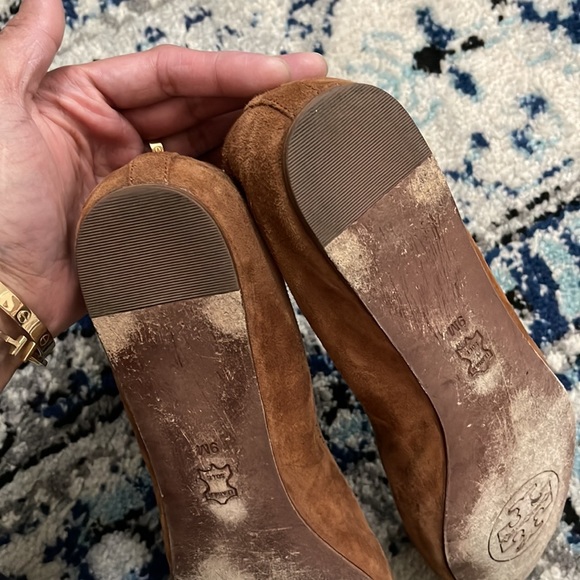 Tory Burch Marion Suede Leather Brown Flats Shoes sz 9M - Picture 16 of 16